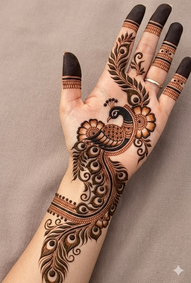 Peacock Mehndi Design: A Symbol of Beauty and Tradition Peacock Mehndi Design 5
