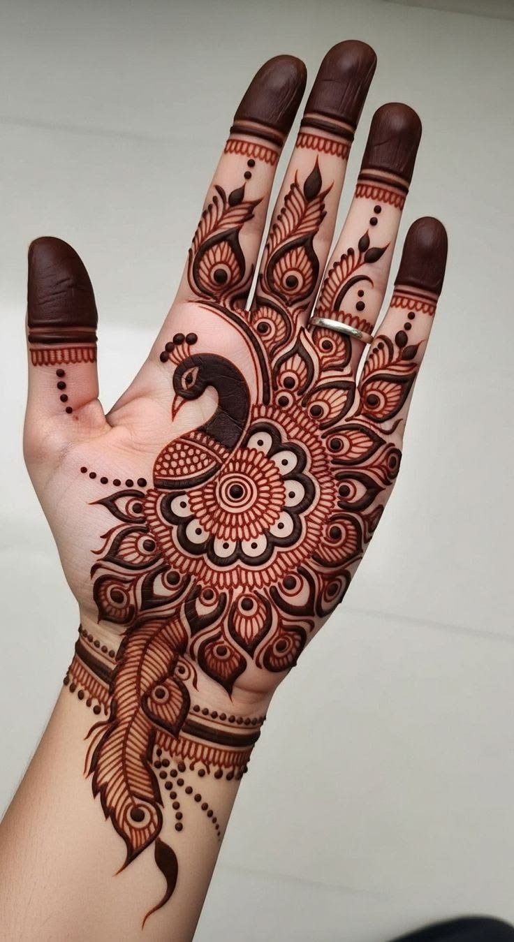 Peacock Mehndi Design: A Symbol of Beauty and Tradition Peacock Mehndi Design 6