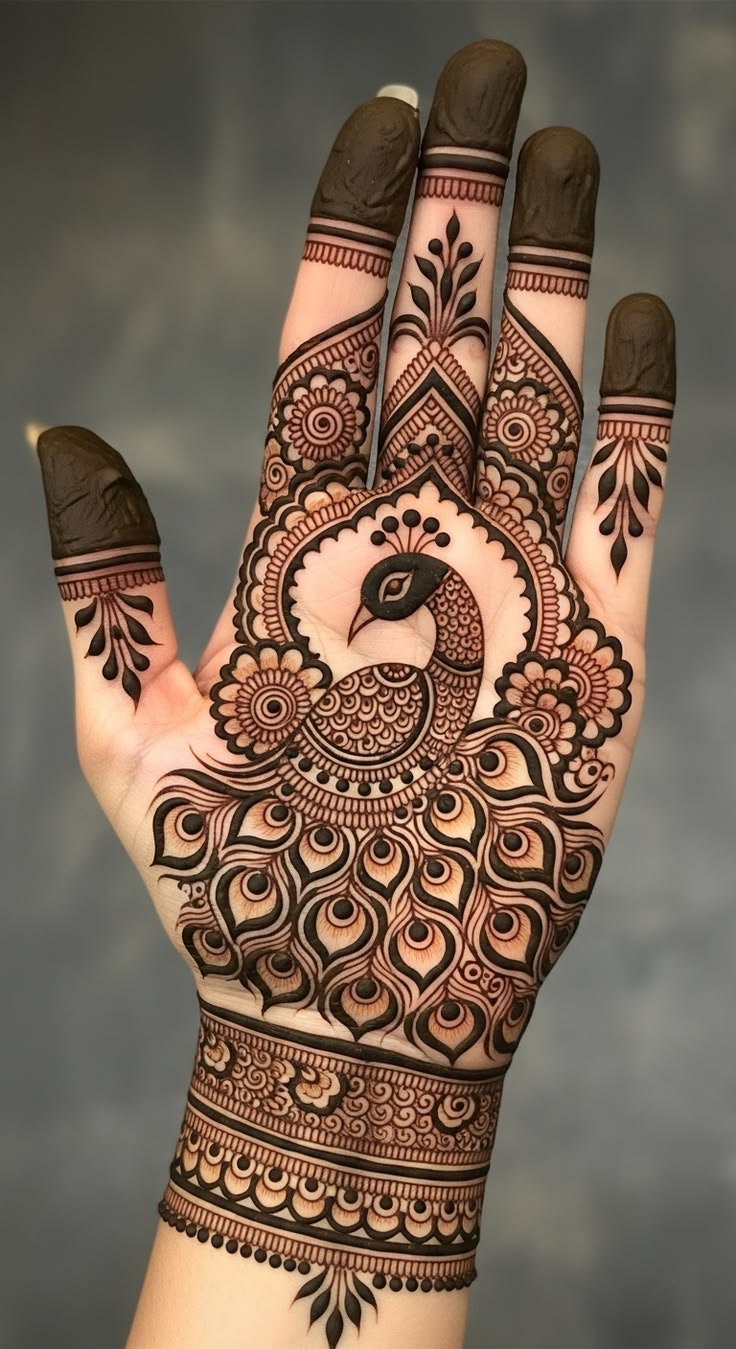 Peacock Mehndi Design: A Symbol of Beauty and Tradition Peacock Mehndi Design 8