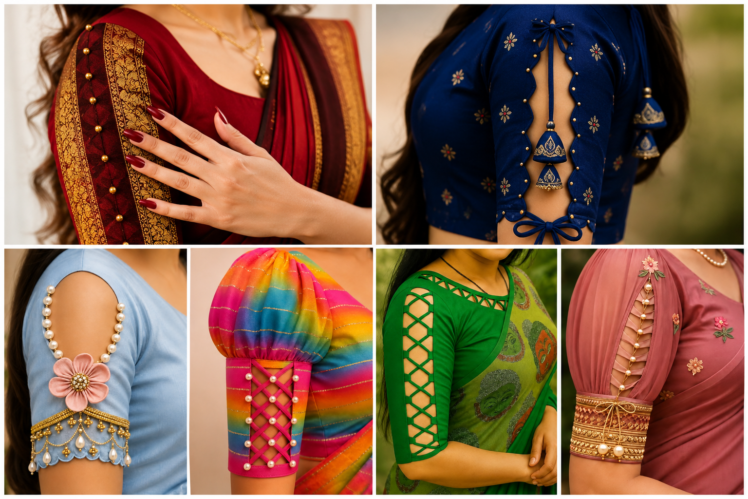 Beautiful Blouse Sleeve Designs for Sarees