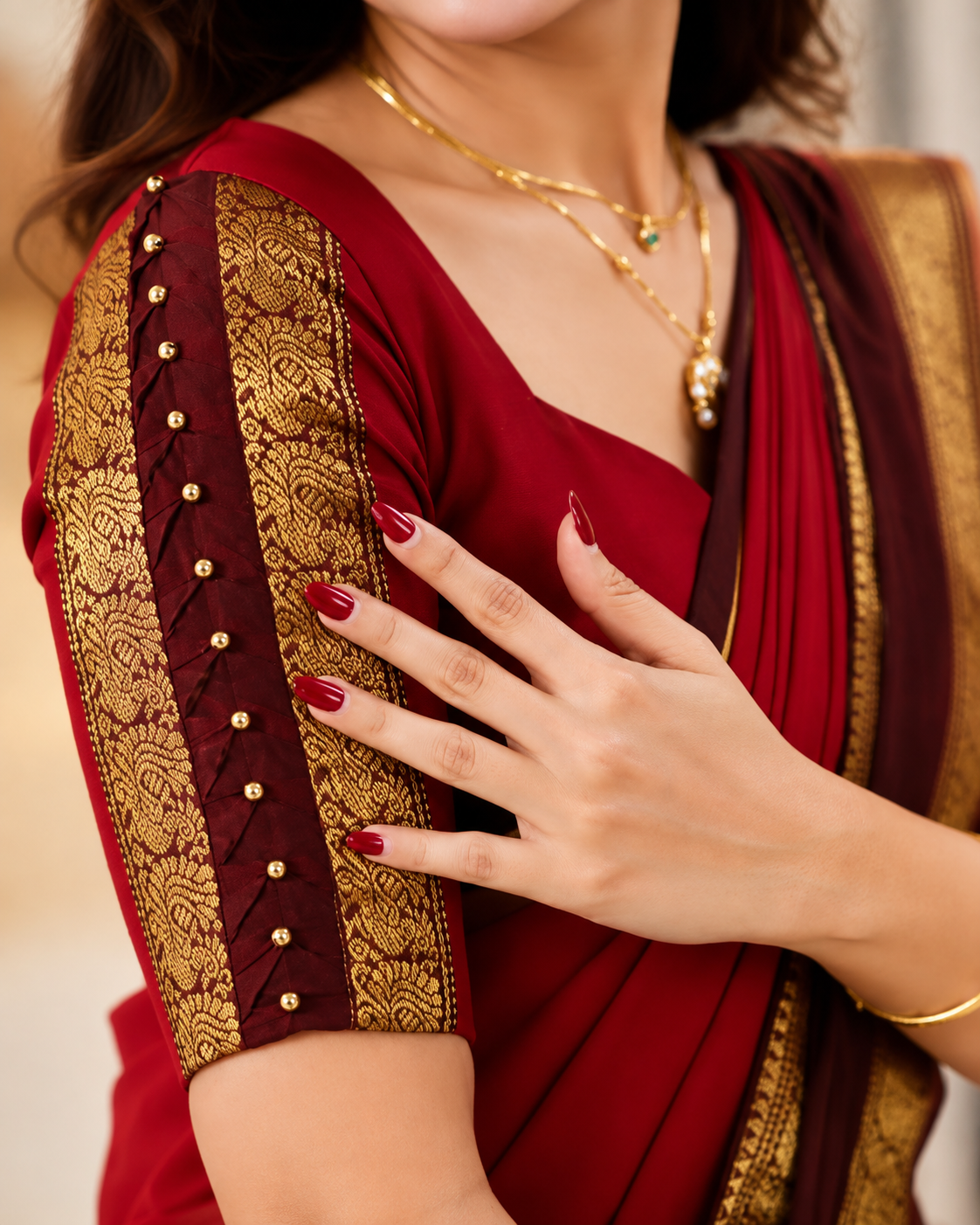 10 Beautiful Blouse Sleeve Designs for Sarees – Trendy & Elegant Ideas Beautiful Blouse Sleeve Designs for Sarees