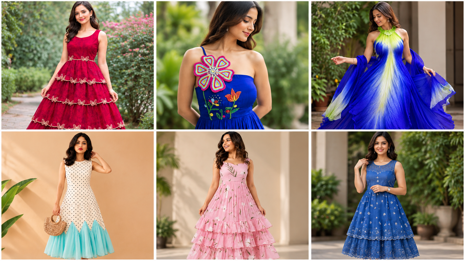 long frock designs for women
