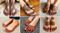 Simple foot mehndi