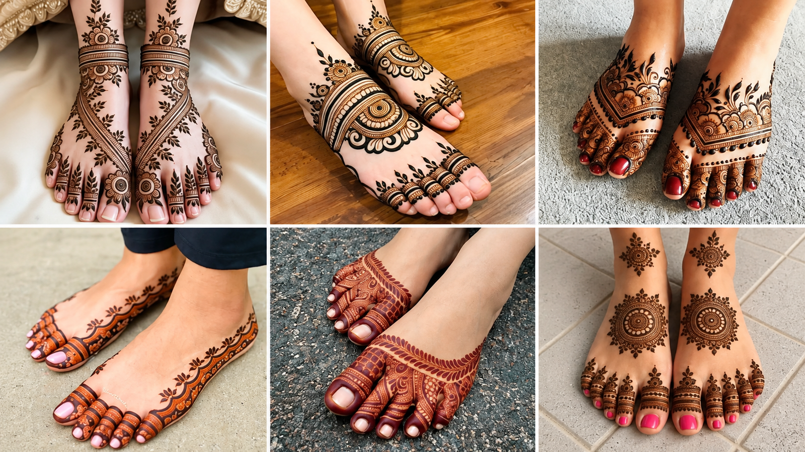 Simple foot mehndi