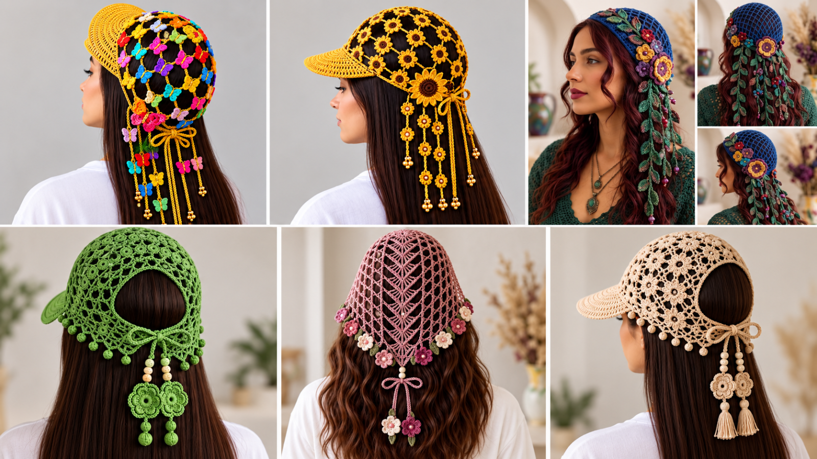 crochet headscarf ideas