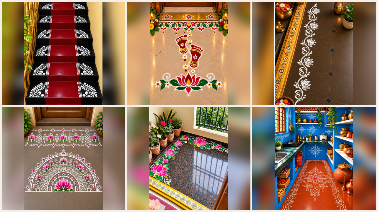 10 beautiful rangoli design ideas for entrances, stairs and floors rangoli design ideas